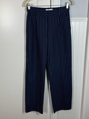 Abercrombie & Fitch Navy and White Pinstripe Trousers Sloane Trousers size 27 4